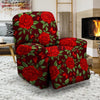 Red Rose Flower Recliner Cover-grizzshop