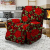 Red Rose Flower Recliner Cover-grizzshop