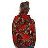 Red Rose Flower Women's Hoodie-grizzshop