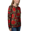 Red Rose Flower Women's Sweatshirt-grizzshop