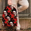 Red Rose Skull Backpack-grizzshop