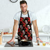 Red Rose Skull Men's Apron-grizzshop