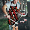 Red Rose Skull Men's Apron-grizzshop