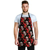 Red Rose Skull Men's Apron-grizzshop