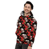 Load image into Gallery viewer, Red Rose Skull Men&#39;s Hoodie-grizzshop