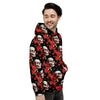 Red Rose Skull Men's Hoodie-grizzshop