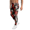 Red Rose Skull Men's Leggings-grizzshop