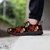 Red Rose Skull Men's Sneakers-grizzshop