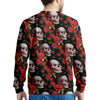 Red Rose Skull Men's Sweatshirt-grizzshop