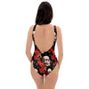 Red Rose Skull One Piece Swimsuite-grizzshop