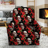 Red Rose Skull Recliner Cover-grizzshop