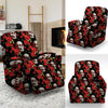 Red Rose Skull Recliner Cover-grizzshop