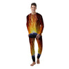 Red Sky With Lightnings Print Men's Pajamas-grizzshop