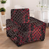 Red Snakeskin print Armchair Cover-grizzshop