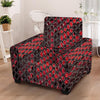 Red Snakeskin print Armchair Cover-grizzshop