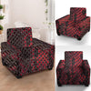 Red Snakeskin print Armchair Cover-grizzshop