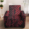 Red Snakeskin print Armchair Cover-grizzshop