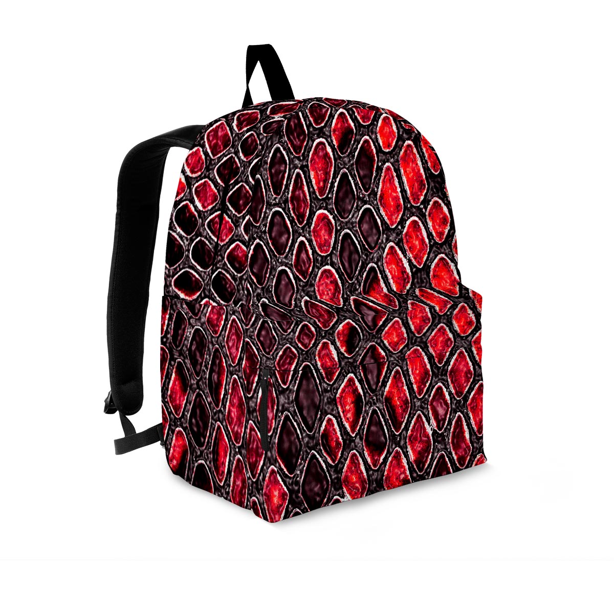 Red Snakeskin print Backpack-grizzshop