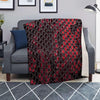 Red Snakeskin print Blanket-grizzshop