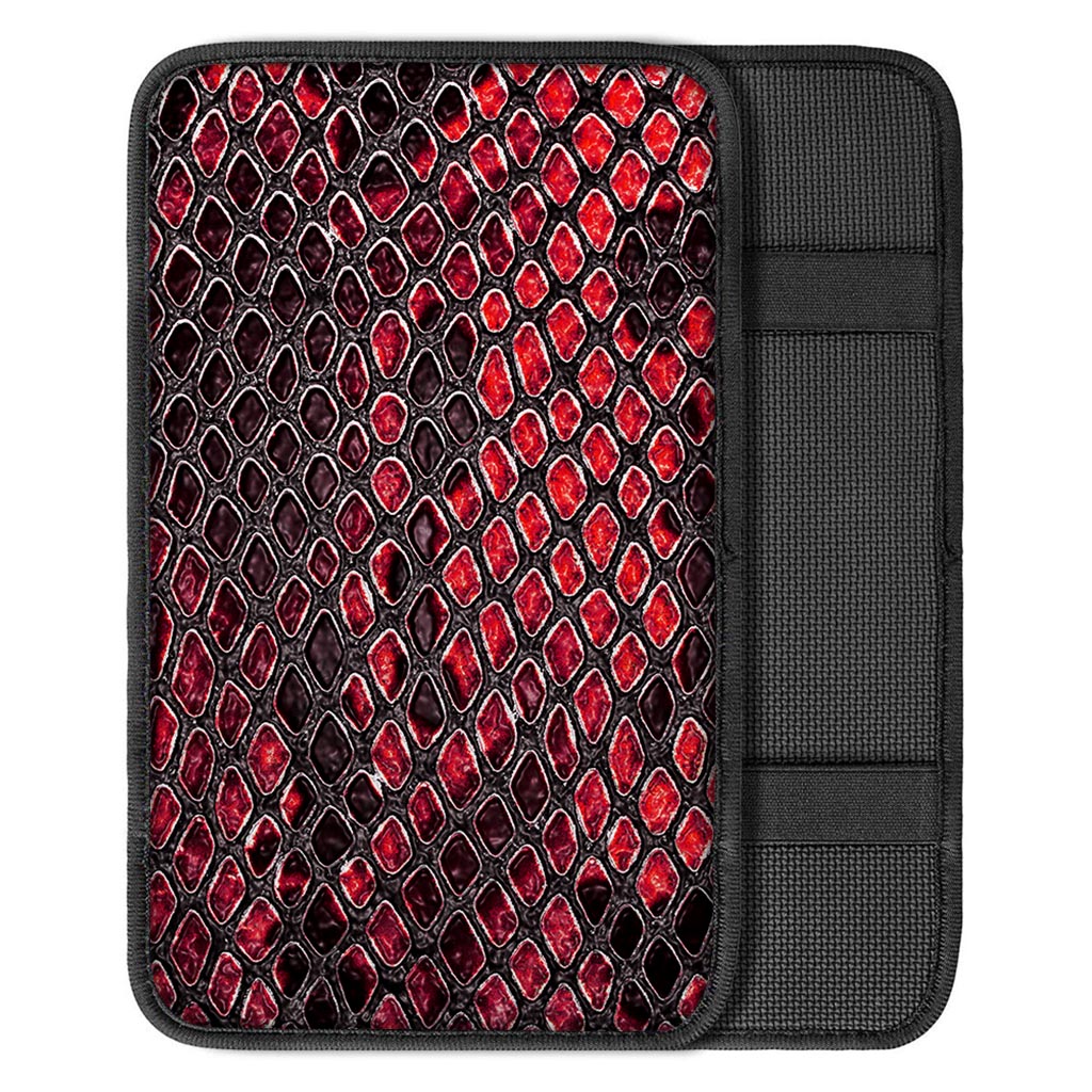 Red Snakeskin print Car Console Cover-grizzshop