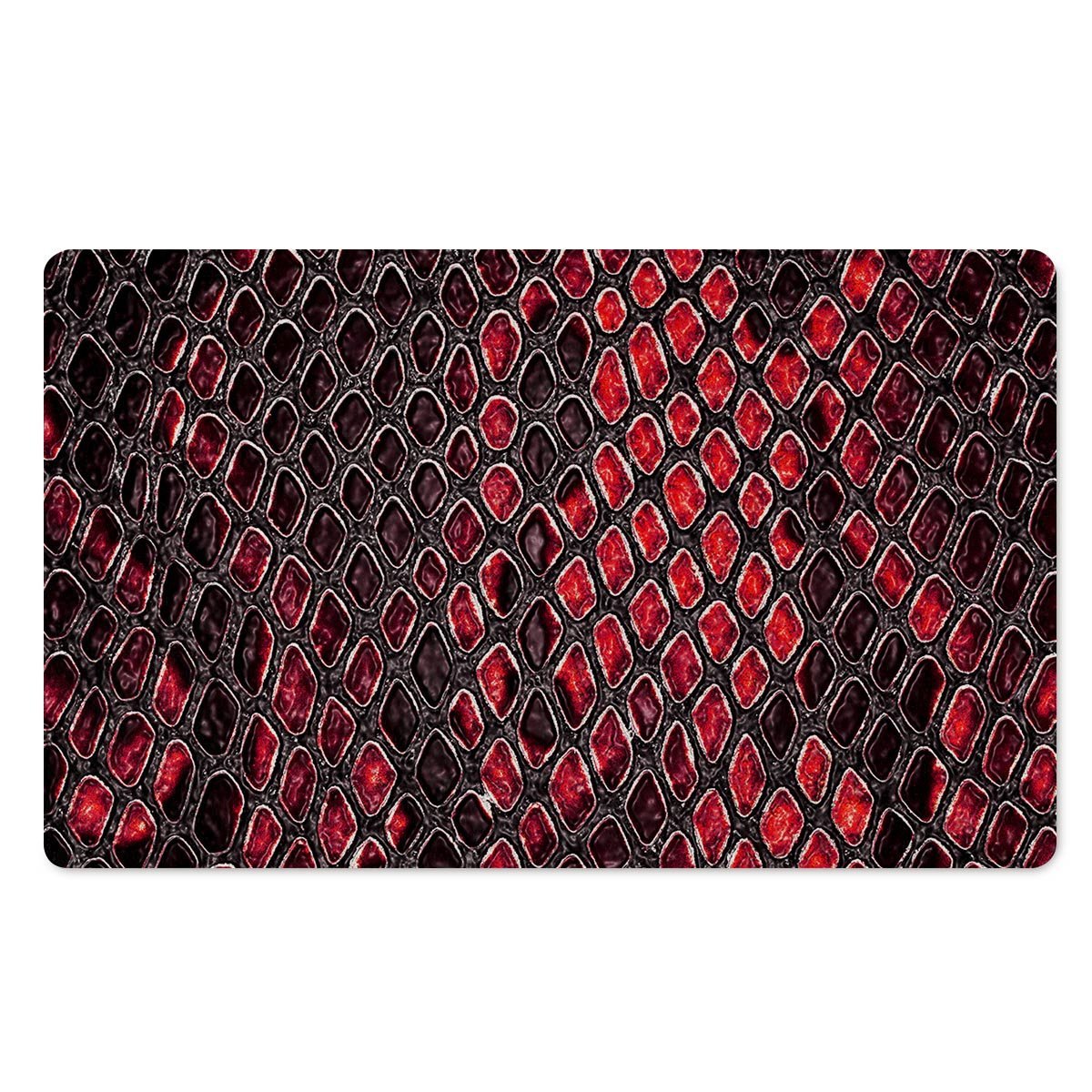 Red Snakeskin print Door Mat-grizzshop