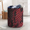 Red Snakeskin print Laundry Basket-grizzshop