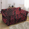 Red Snakeskin print Loveseat Cover-grizzshop