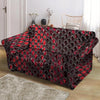 Red Snakeskin print Loveseat Cover-grizzshop