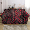 Red Snakeskin print Loveseat Cover-grizzshop