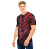 Red Snakeskin print Men T Shirt-grizzshop