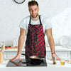 Red Snakeskin print Men's Apron-grizzshop