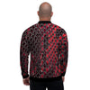 Red Snakeskin print Men's Bomber Jacket-grizzshop