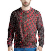 Red Snakeskin print Men's Sweatshirt-grizzshop