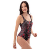 Red Snakeskin print One Piece Swimsuite-grizzshop