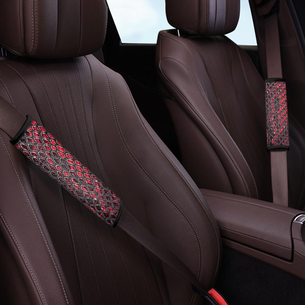 Red Snakeskin print Seat Belt Cover-grizzshop