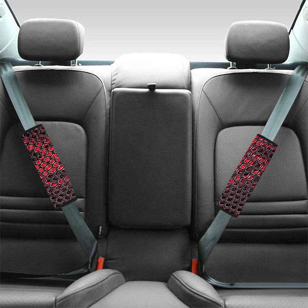 Red Snakeskin print Seat Belt Cover-grizzshop