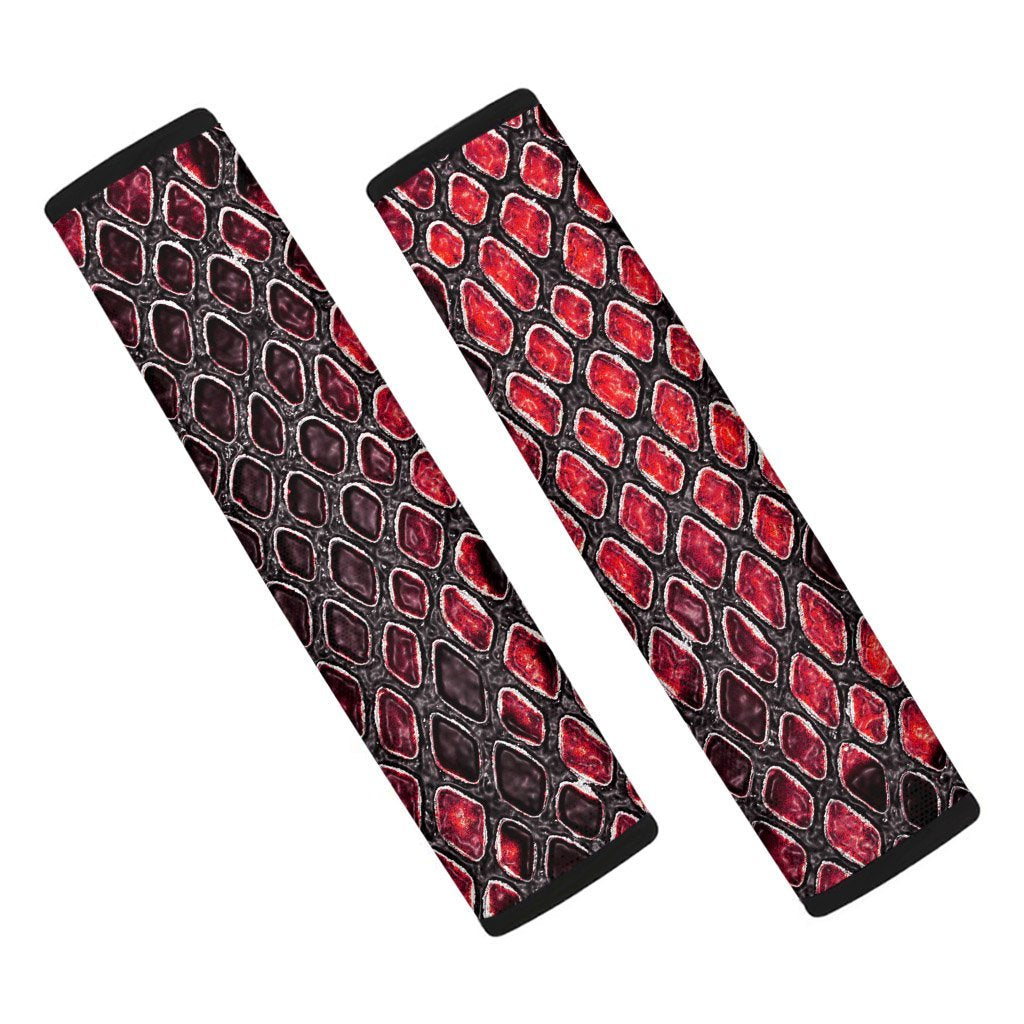 Red Snakeskin print Seat Belt Cover-grizzshop