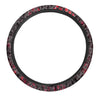 Red Snakeskin print Steering Wheel Cover-grizzshop