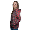 Red Snakeskin print Women's Hoodie-grizzshop