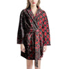 Red Snakeskin print Women's Robe-grizzshop