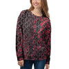 Red Snakeskin print Women's Sweatshirt-grizzshop