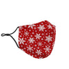 Red Snowflake Pattern Print Face Mask-grizzshop