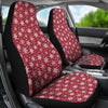 Red Snowflake Pattern Print Universal Fit Car Seat Cover-grizzshop