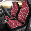 Red Snowflake Pattern Print Universal Fit Car Seat Cover-grizzshop