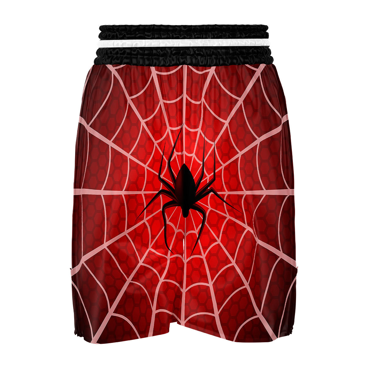 Red Spider Web Cobweb trap Print Boxing Shorts-grizzshop