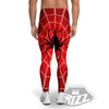 Red Spider Web Cobweb trap Print Men's Leggings-grizzshop