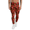 Red Strawberries Ripe Print Pattern Men's Leggings-grizzshop