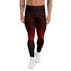 Red Techno Funnel Print Men's Leggings-grizzshop