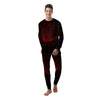 Red Techno Funnel Print Men's Pajamas-grizzshop