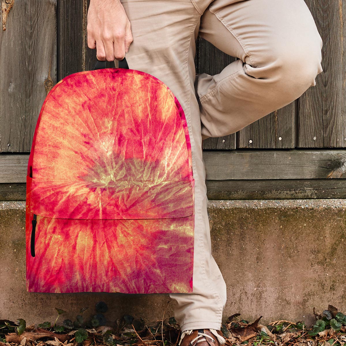 Red Tie Dye Backpack-grizzshop